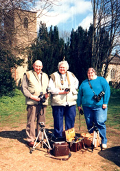 Batchelor family outside Stibbard church